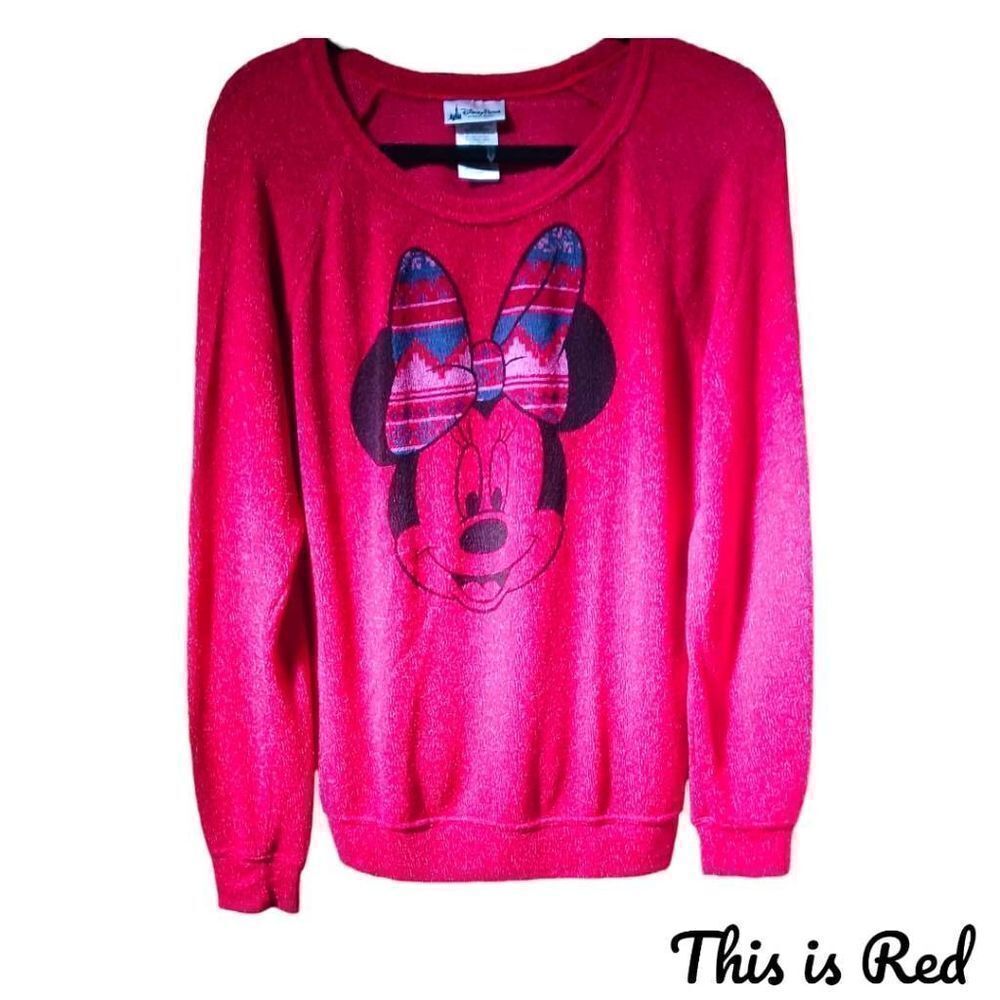 Disney Parks Authentic Original LongSleeve Mini Mouse sweater/Top